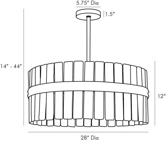Люстра ARTERIORS SINCLAIR CHANDELIER