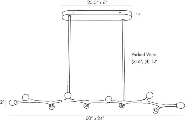 Люстра ARTERIORS VANDERPOOL CHANDELIER