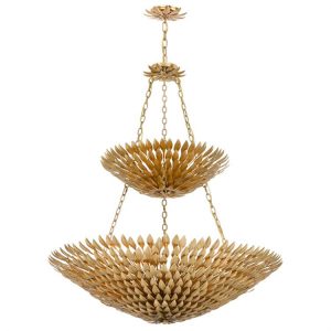Люстра Crystorama BROCHE 18 LIGHT ANTIQUE GOLD