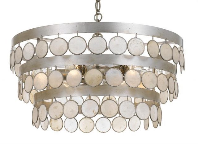 Люстра Crystorama COCO 6 LIGHT ANTIQUE SILVER