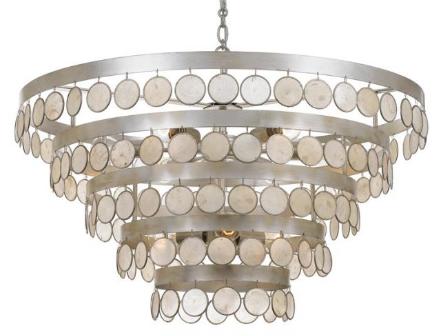Люстра Crystorama COCO 9 LIGHT ANTIQUE SILVER