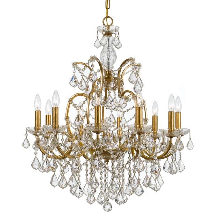 Люстра Crystorama FILMORE 10 LIGHT CLEAR CRYSTAL GOLD