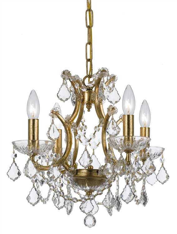 Люстра Crystorama FILMORE 4 LIGHT CRYSTAL GOLD