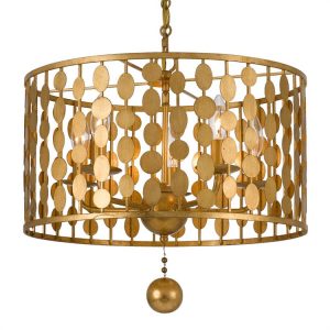 Люстра Crystorama LAYLA 5 LIGHT ANTIQUE GOLD