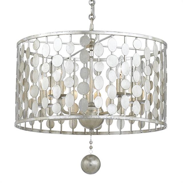 Люстра Crystorama LAYLA 5 LIGHT ANTIQUE SILVER