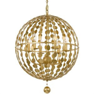 Люстра Crystorama LAYLA 6 LIGHT ANTIQUE GOLD