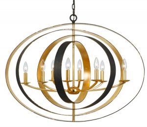 Люстра Crystorama LUNA 8 LIGHT BRONZE & GOLD