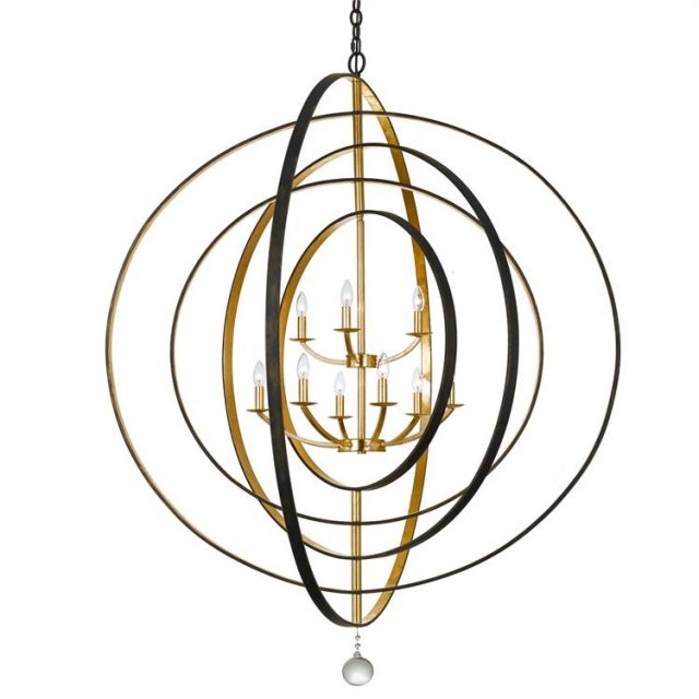 Люстра Crystorama LUNA 9 LIGHT ENGLISH BRONZE