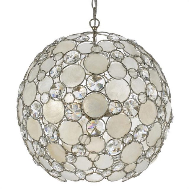 Люстра Crystorama PALLA 6 LIGHT ANTIQUE SILVER