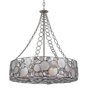 Люстра Crystorama PALLA 8 LIGHT ANTIQUE SILVER