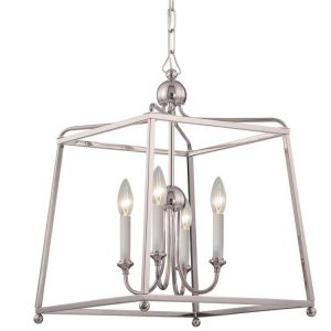 Люстра Crystorama SYLVAN 4 LIGHT POLISHED NICKEL CHANDELIER