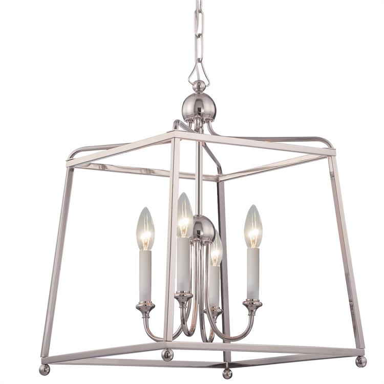 Люстра Crystorama SYLVAN 4 LIGHT POLISHED NICKEL CHANDELIER