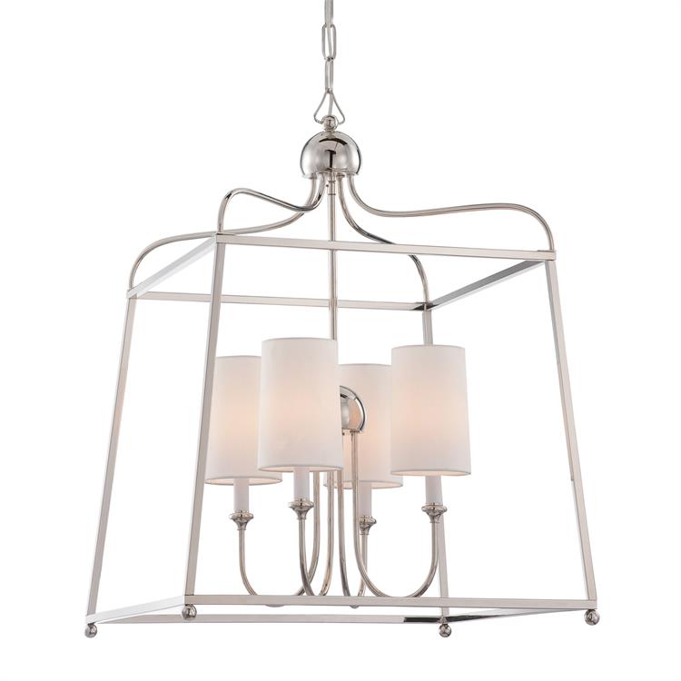 Люстра Crystorama SYLVAN 4 LIGHT POLISHED NICKEL