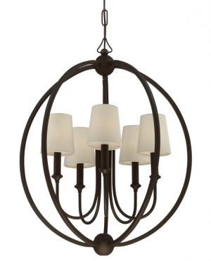 Люстра Crystorama SYLVAN 5 LIGHT DARK BRONZE