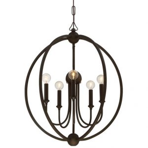 Люстра Crystorama SYLVAN 5 LIGHT DARK BRONZE CHANDELIER
