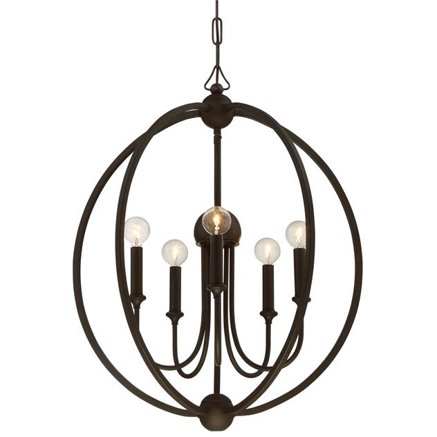 Люстра Crystorama SYLVAN 5 LIGHT DARK BRONZE CHANDELIER