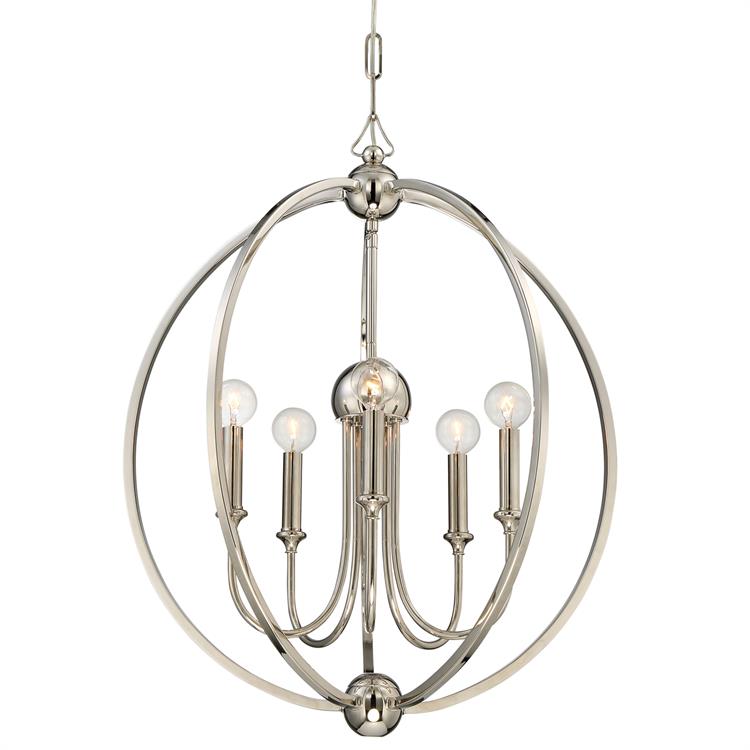 Люстра Crystorama SYLVAN 5 LIGHT POLISHED