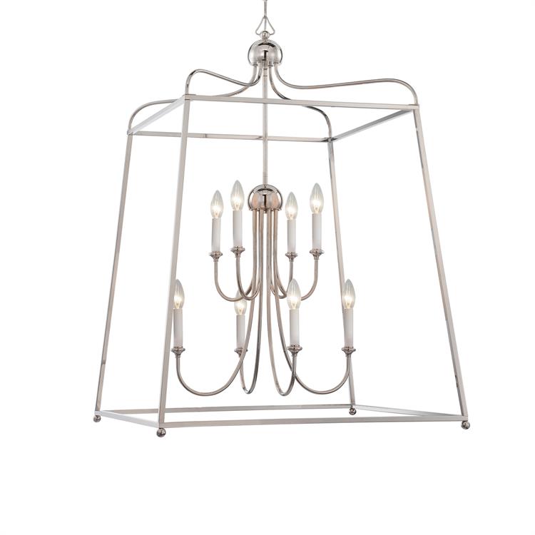 Люстра Crystorama SYLVAN 8 LIGHT POLISHED NICKEL