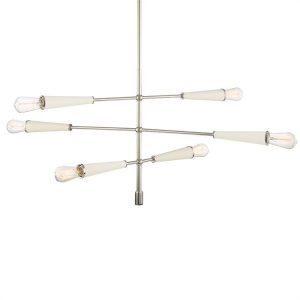 Люстра Crystorama ZODIAC 6 LIGHT POLISHED NICKEL