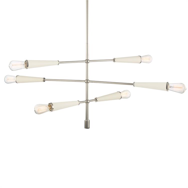 Люстра Crystorama ZODIAC 6 LIGHT POLISHED NICKEL