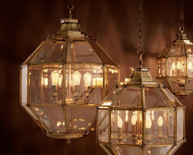 Люстра EICHHOLTZ Lantern Owen L Brass