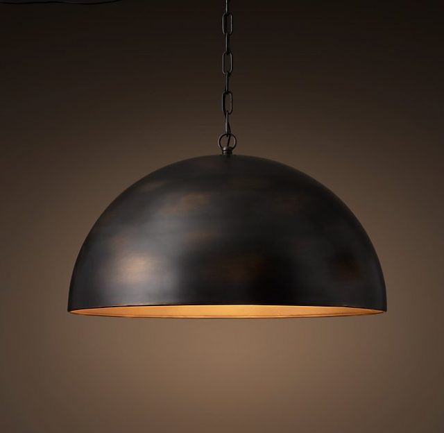 Люстра Restoration Hardware ANTIQUED METAL DOME