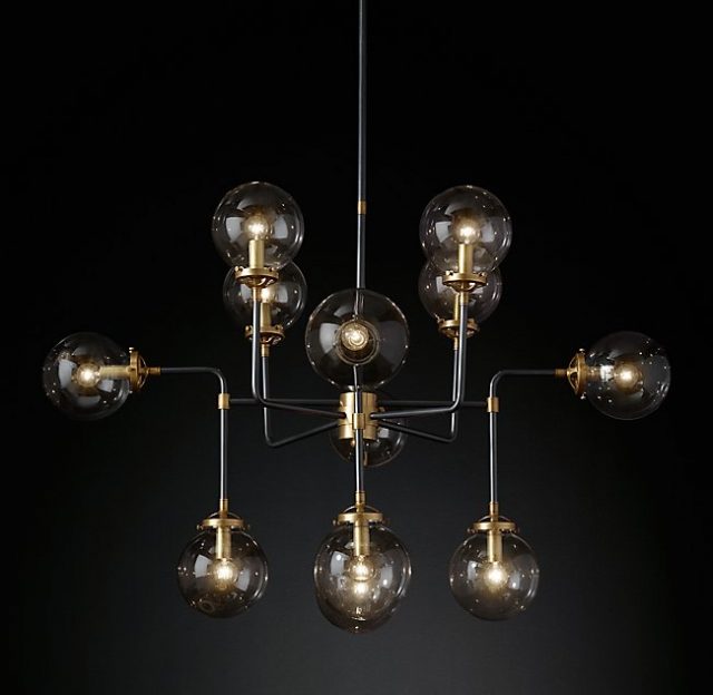 Люстра Restoration Hardware BISTRO GLOBE CLEAR GLASS
