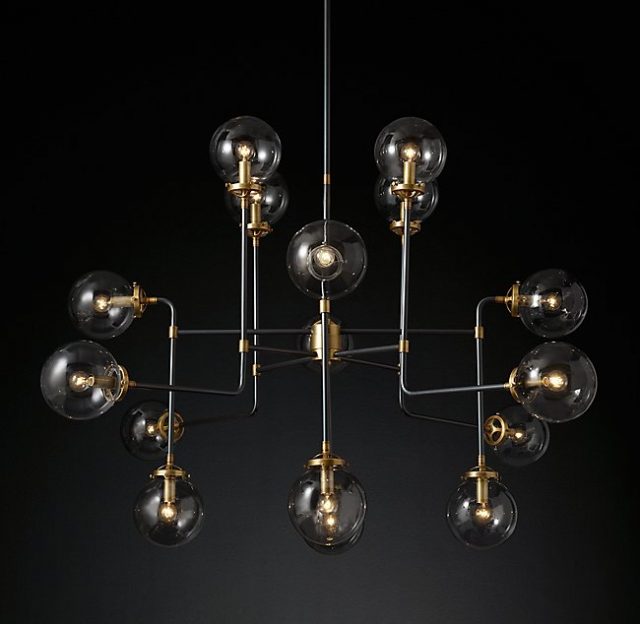 Люстра Restoration Hardware BISTRO GLOBE CLEAR GLASS