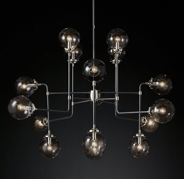 Люстра Restoration Hardware BISTRO GLOBE CLEAR GLASS