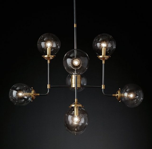 Люстра Restoration Hardware BISTRO GLOBE CLEAR GLASS