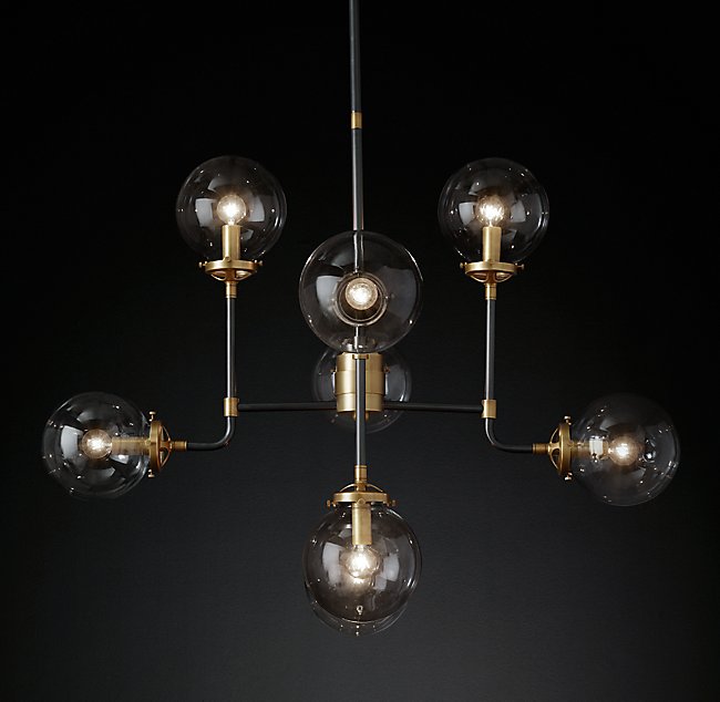 Люстра Restoration Hardware BISTRO GLOBE CLEAR GLASS