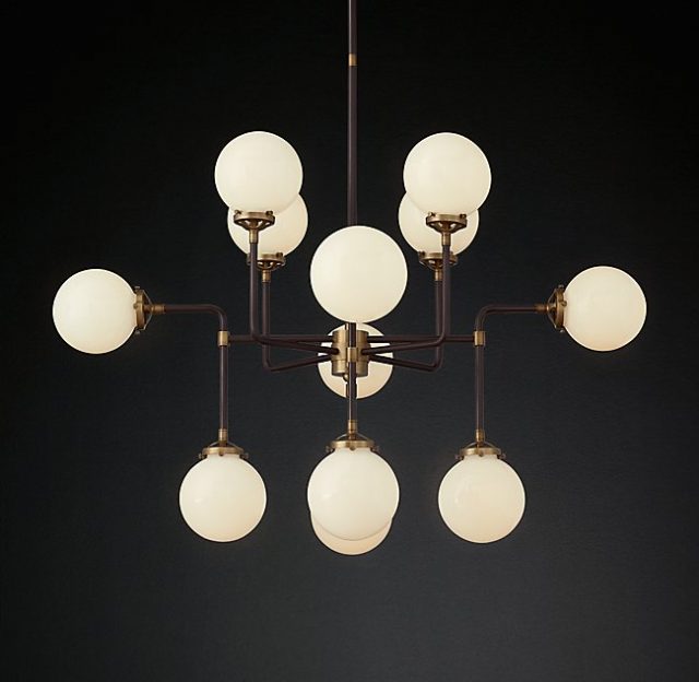 Люстра Restoration Hardware BISTRO GLOBE MILK GLASS