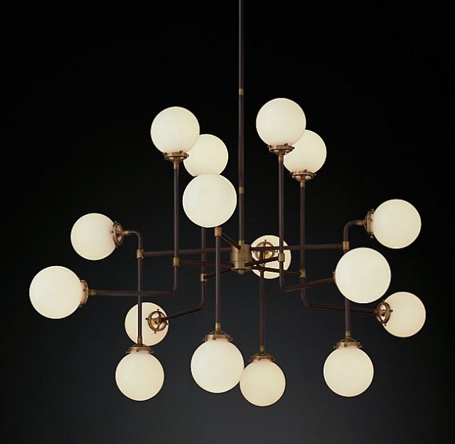 Люстра Restoration Hardware BISTRO GLOBE MILK GLASS