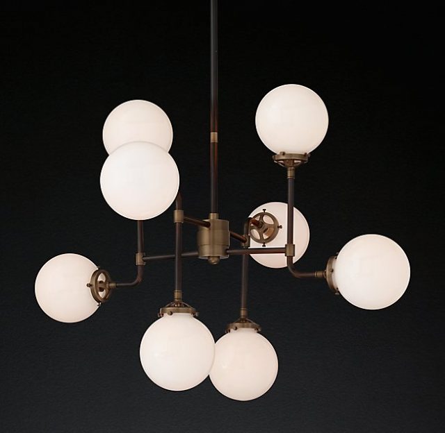 Люстра Restoration Hardware BISTRO GLOBE MILK GLASS