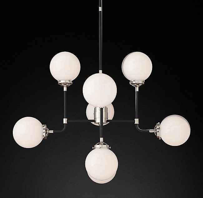 Люстра Restoration Hardware BISTRO GLOBE MILK GLASS