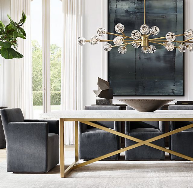 Люстра Restoration Hardware BOULE DE CRISTAL OVAL