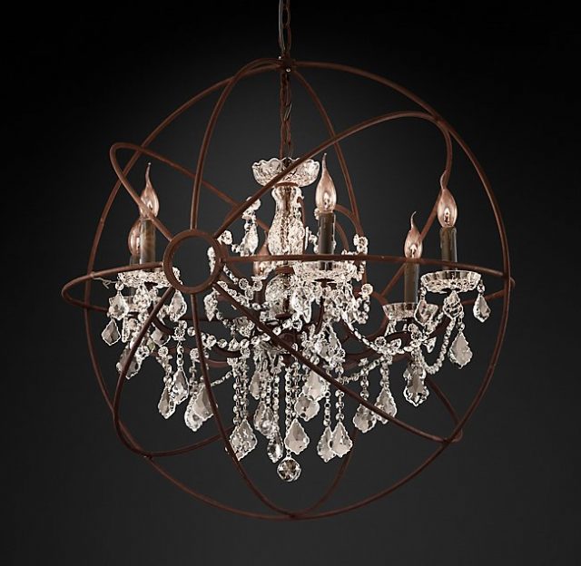 Люстра Restoration Hardware FOUCAULT'S ORB CLEAR CRYSTAL