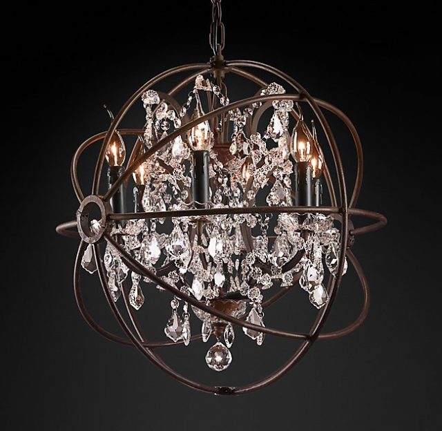 Люстра Restoration Hardware FOUCAULT'S ORB CLEAR CRYSTAL