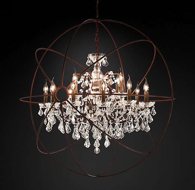 Люстра Restoration Hardware FOUCAULT'S ORB CLEAR CRYSTAL