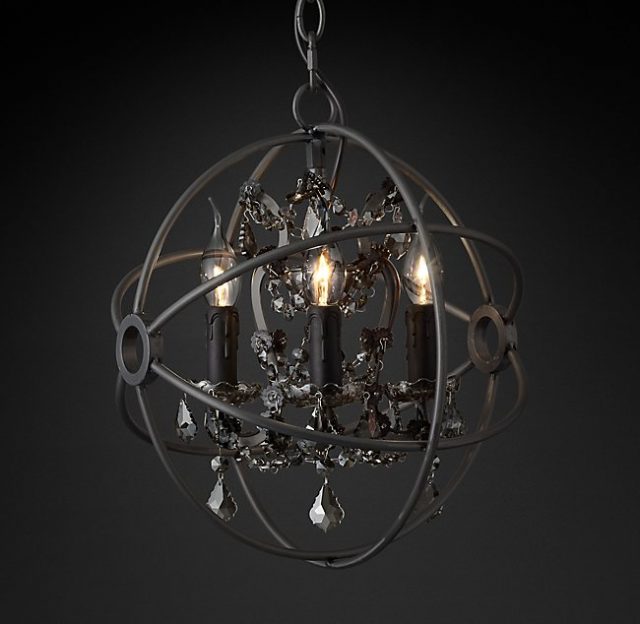 Люстра Restoration Hardware FOUCAULT'S ORB SMOKE CRYSTAL