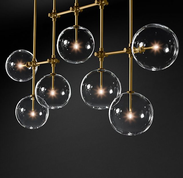 Люстра Restoration Hardware GLASS GLOBE MOBILE LINEAR