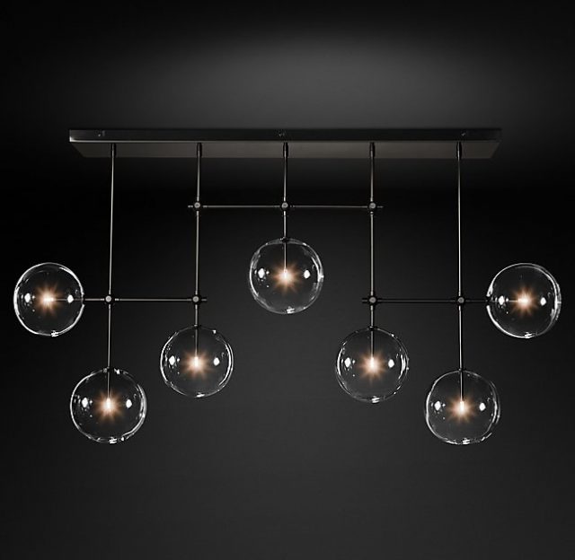 Люстра Restoration Hardware GLASS GLOBE MOBILE LINEAR
