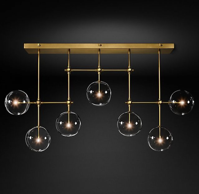 Люстра Restoration Hardware GLASS GLOBE MOBILE LINEAR