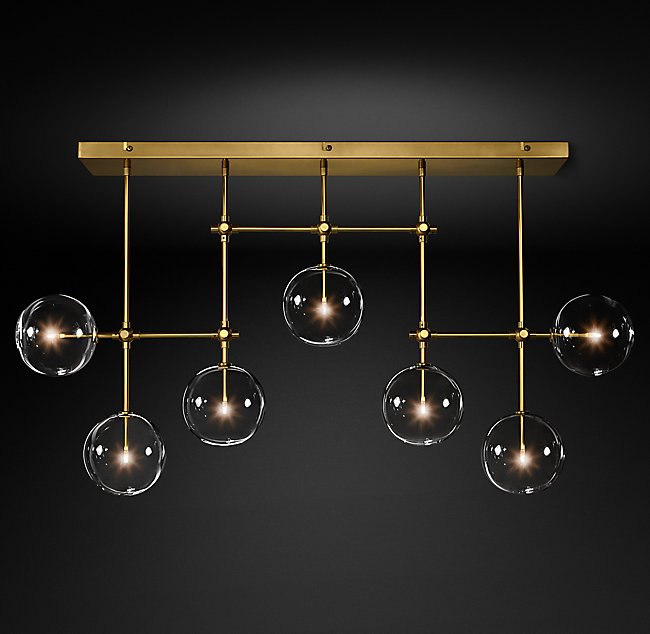 Люстра Restoration Hardware GLASS GLOBE MOBILE LINEAR