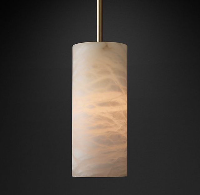 Люстра Restoration Hardware HAND-CARVED ALABASTER CYLINDER