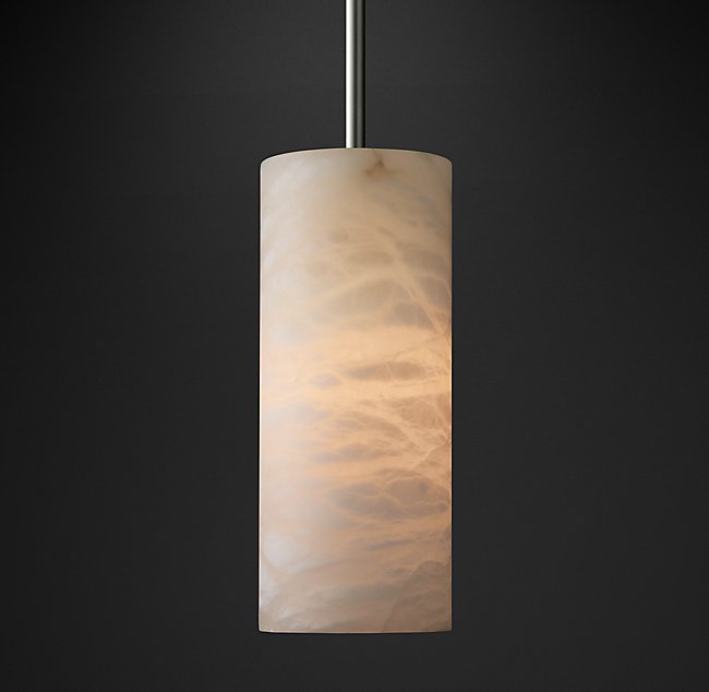 Люстра Restoration Hardware HAND-CARVED ALABASTER CYLINDER