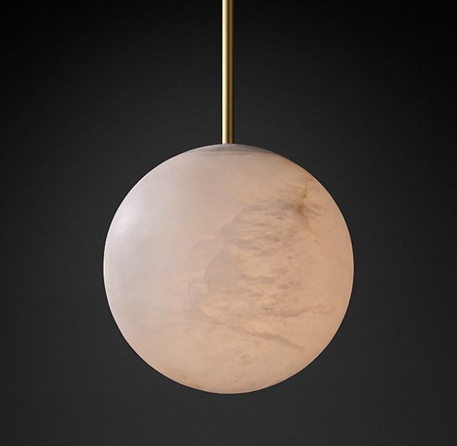 Люстра Restoration Hardware HAND-CARVED ALABASTER GLOBE