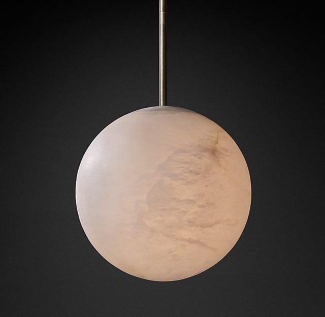 Люстра Restoration Hardware HAND-CARVED ALABASTER GLOBE
