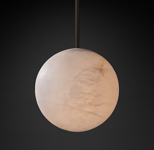 Люстра Restoration Hardware HAND-CARVED ALABASTER GLOBE