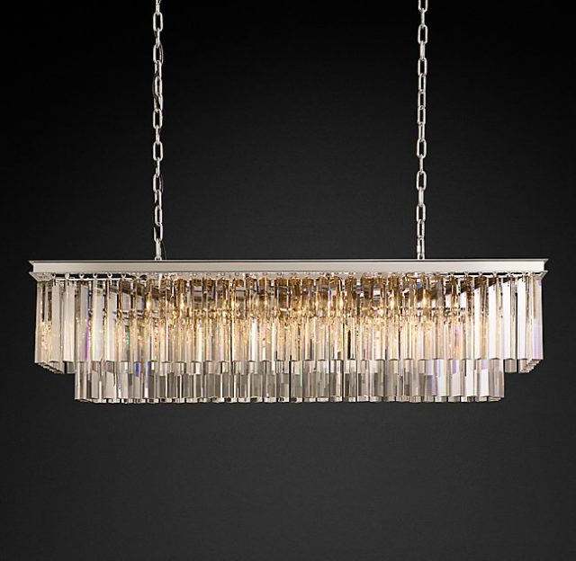 Люстра Restoration Hardware ODEON 1920S CLEAR GLASS FRINGE RECT